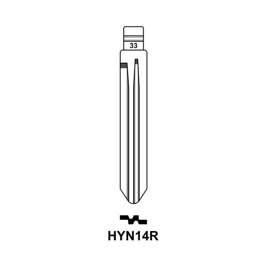 Universal Remote Key Blade #33 HYN14R (10 Pieces) For Hyundai Kia