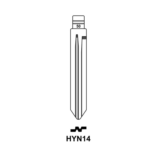 Universal Remote Key Blade #50 HYN14 (10 Pieces) For Hyundai Kia Elantra (Long Key)