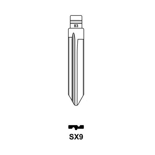 Universal Remote Key Blade #83 SX9 (10 Pieces) For Peugeot Citroen Fiat Elysee