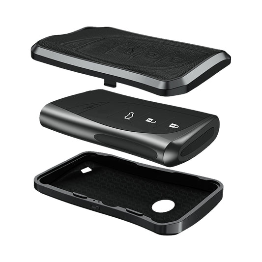 Premium Aluminum Alloy Leather Case For Lexus Smart Key 3 Button
