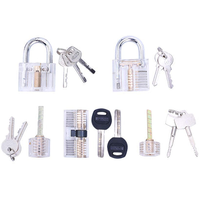 Transparent Visible Practice Locks Locksmith Tool – 5 Pack