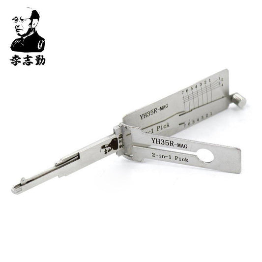 Lishi YH35R-MAG Extended Length 2-in-1 Decoder and Pick with Magnetic Gate