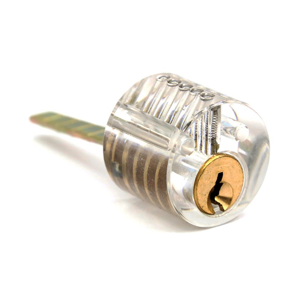 Transparent 5 Pin Rim Cylinder Practice Lock