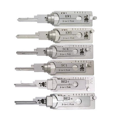 Lishi Residential Tools Bundle of 6 – KW1 / KW5 / SC1 / SC4 / BE2-6 / BE2-7