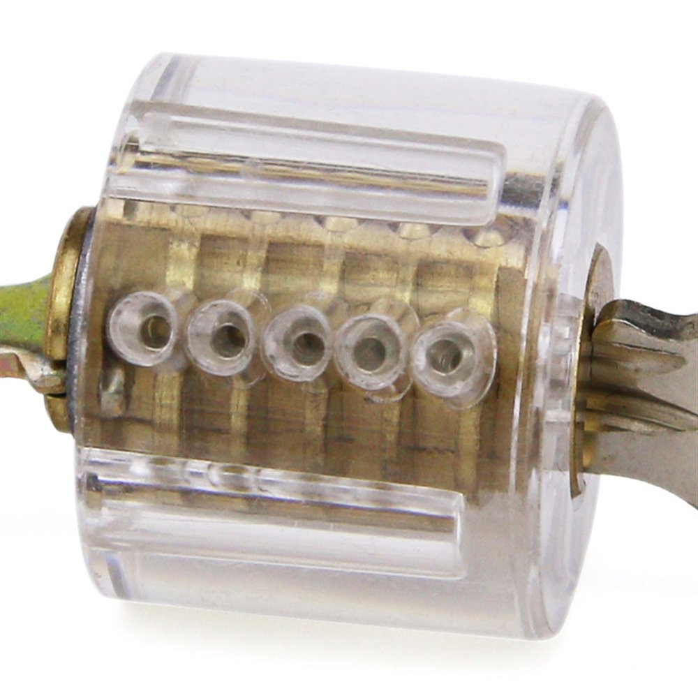 Transparent 5 Pin Rim Cylinder Practice Lock