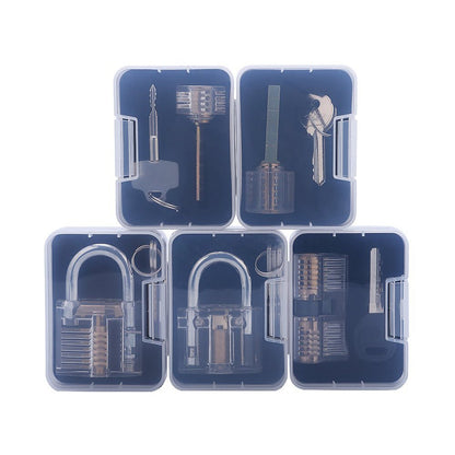 Transparent Visible Practice Locks Locksmith Tool – 5 Pack