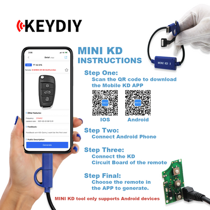 KEYDIY Mini KD Key Remote Maker Generator – Android Only