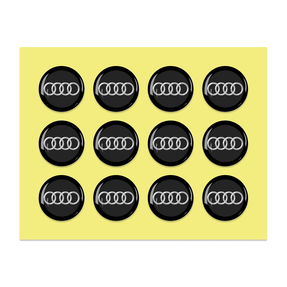 14MM Crystal Round Shape Car Brands Stickers (12 Pieces) for KEYDIY XHORSE Remote Car Key