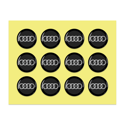 14MM Crystal Round Shape Car Brands Stickers (12 Pieces) for KEYDIY XHORSE Remote Car Key