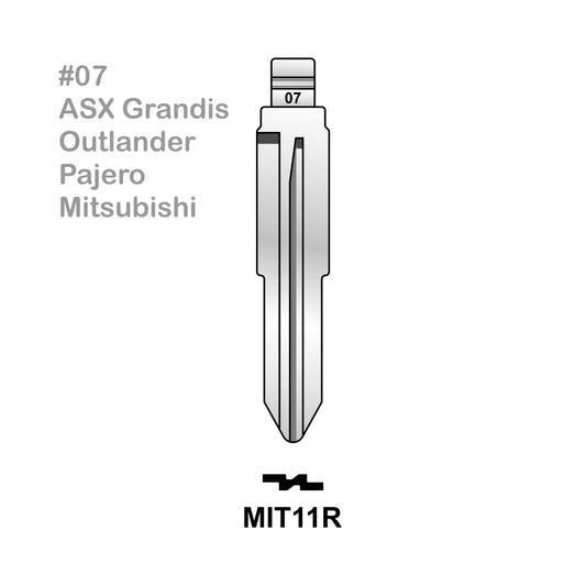 Universal Remote Key Blade #07 MIT11R (10 Pieces) For Mitsubishi ASX Grandis Outlander Pajero