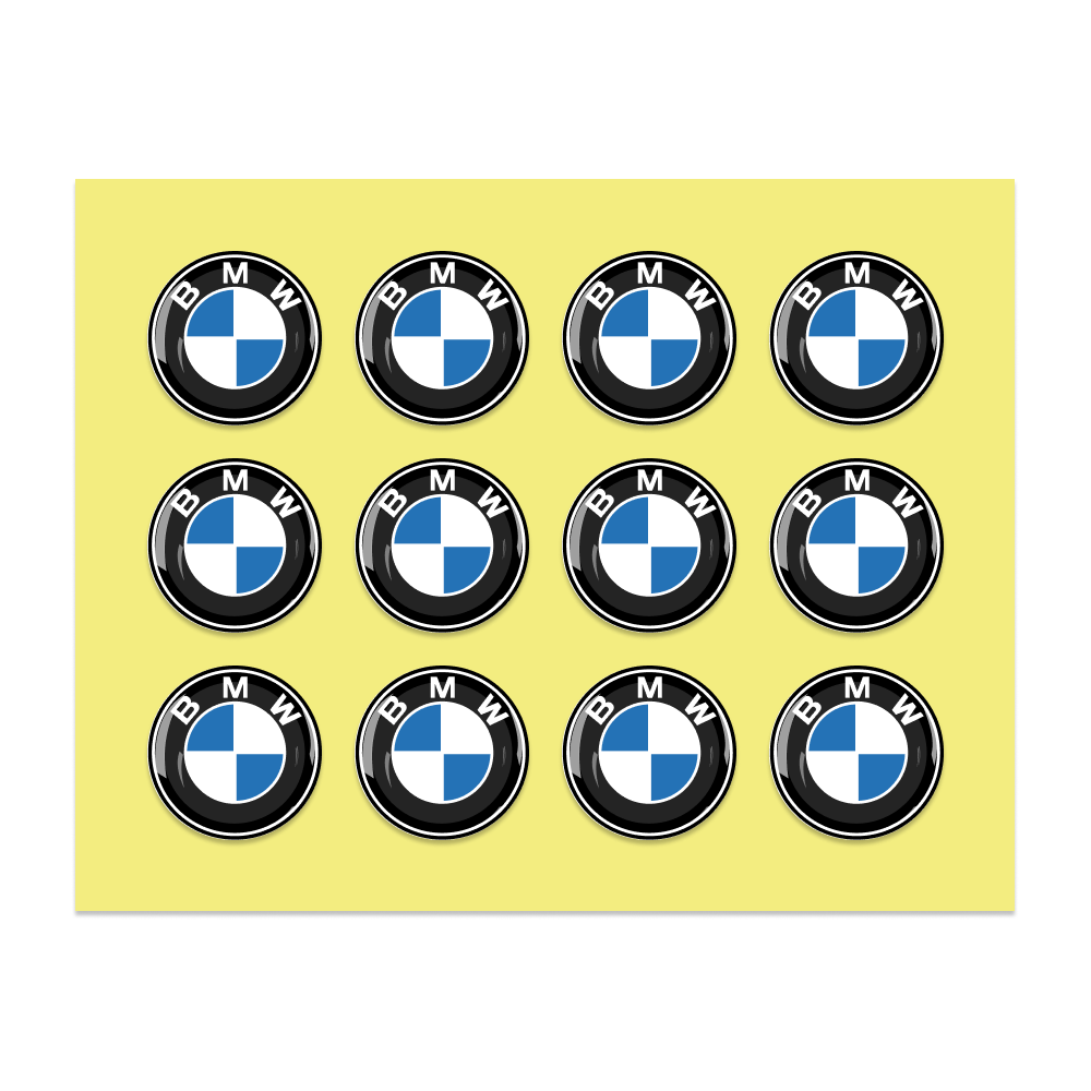 14MM Crystal Round Shape Car Brands Stickers (12 Pieces) for KEYDIY XHORSE Remote Car Key