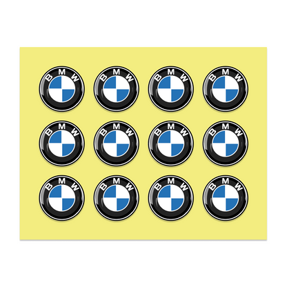 14MM Crystal Round Shape Car Brands Stickers (12 Pieces) for KEYDIY XHORSE Remote Car Key