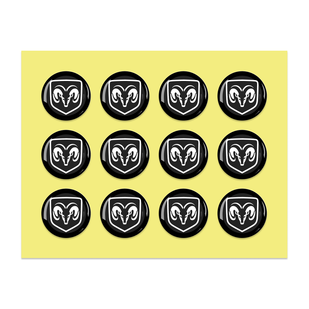 14MM Crystal Round Shape Car Brands Stickers (12 Pieces) for KEYDIY XHORSE Remote Car Key