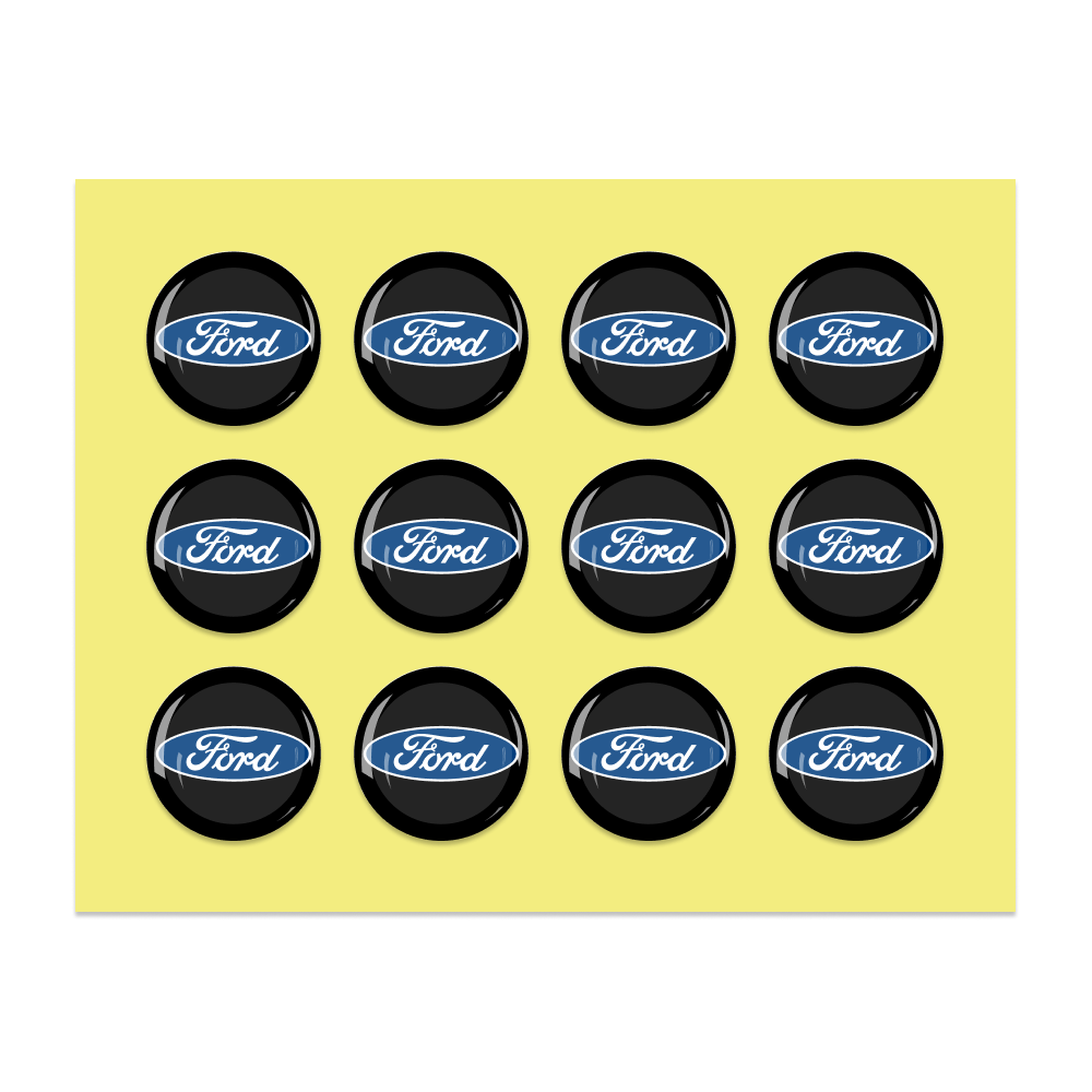 14MM Crystal Round Shape Car Brands Stickers (12 Pieces) for KEYDIY XHORSE Remote Car Key