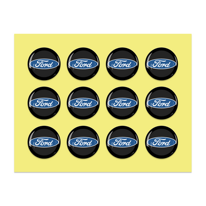 14MM Crystal Round Shape Car Brands Stickers (12 Pieces) for KEYDIY XHORSE Remote Car Key