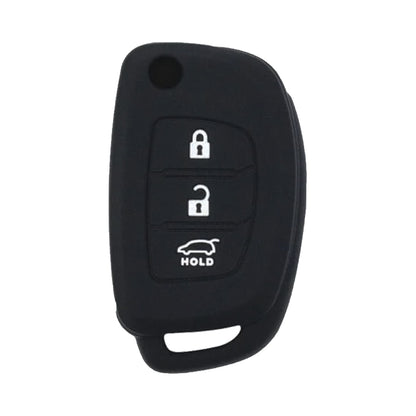 Hyundai Sonata Santa Fe Accent Flip Key Silicone Cover 3 Button