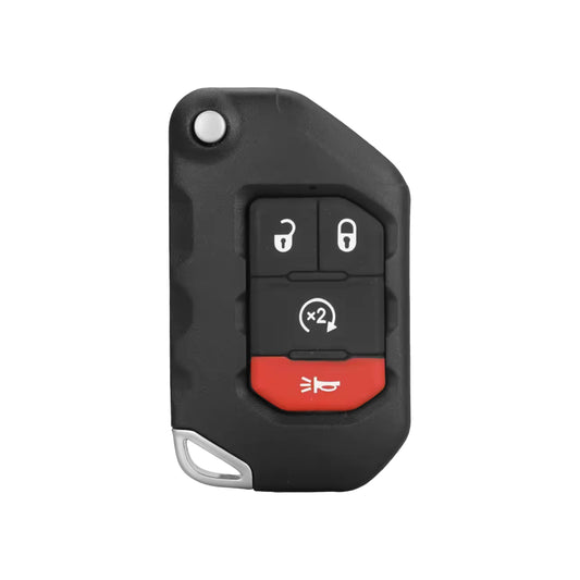 2018-2024 Jeep Wrangler Gladiator 4-Button Smart Flip Key Shell