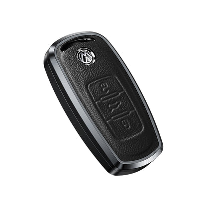 Premium Aluminum Alloy Leather Case For Volkswagen Smart Key