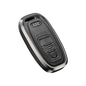 Premium Aluminum Alloy Leather Case For Audi Smart Key 3 Button