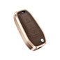 Premium Aluminum Alloy Leather Case For Ford F Key 3 Button