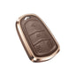 Premium Aluminum Alloy Leather Case For Cadillac Smart Key 4 Button