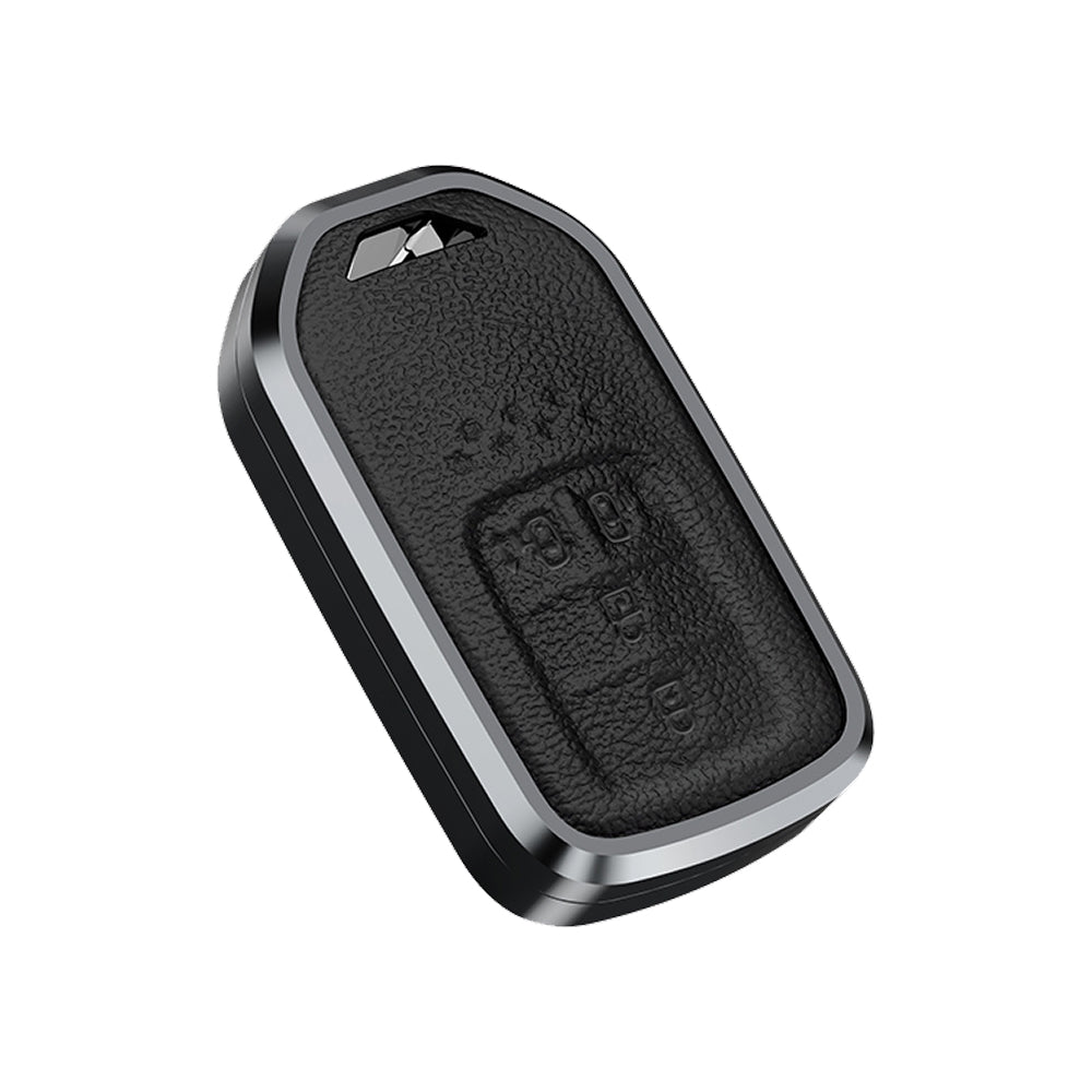 Premium Aluminum Alloy Leather Case For Honda Smart Key 4 Button