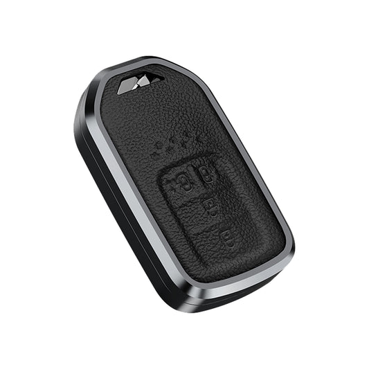 Premium Aluminum Alloy Leather Case For Honda Smart Key 4 Button