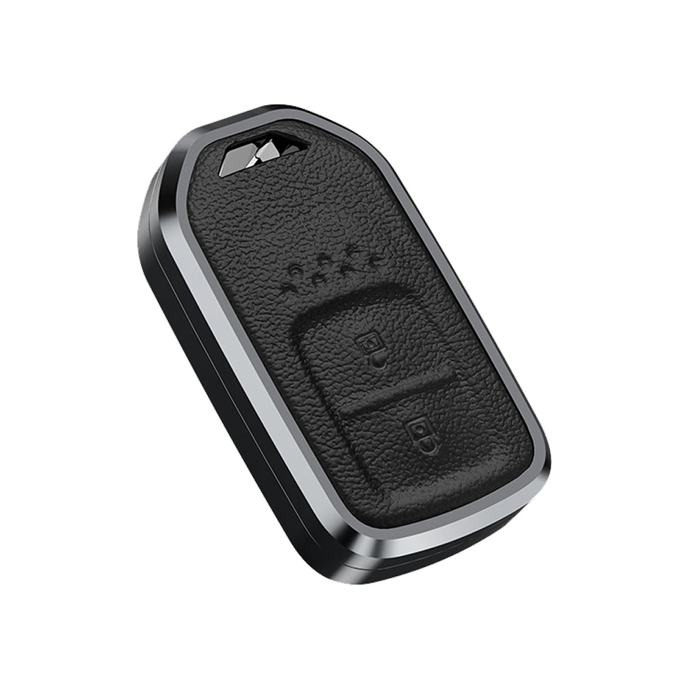 Premium Aluminum Alloy Leather Case For Honda Smart Key 2 Button