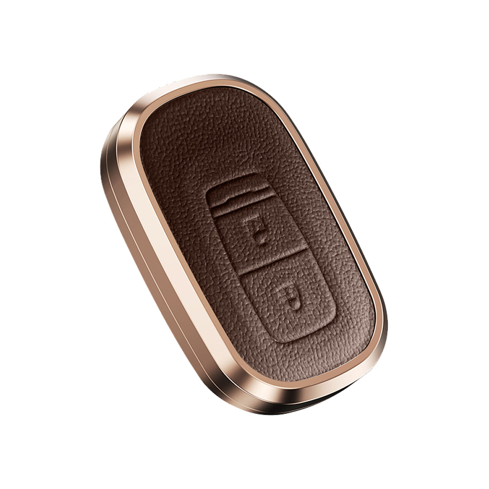 Premium Aluminum Alloy Leather Case For Honda Smart Key 2 Button