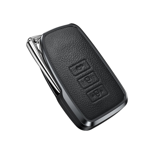 Premium Aluminum Alloy Leather Case For Lexus Smart Key 3 Button