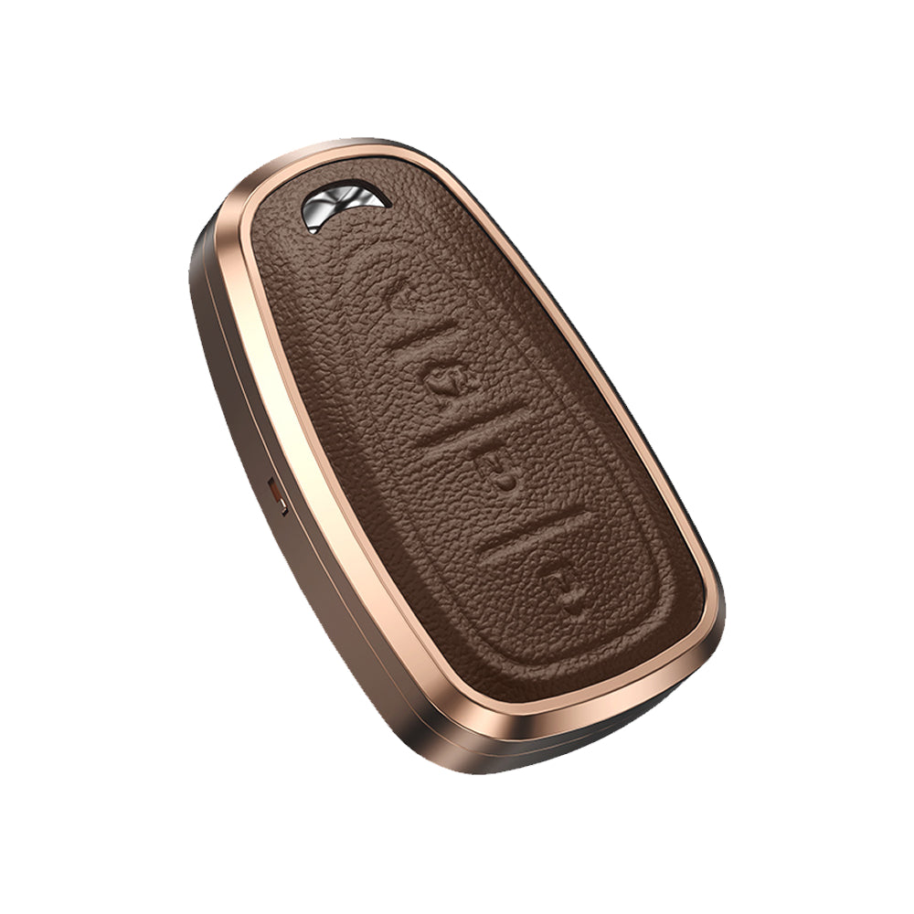 Premium Aluminum Alloy Leather Case For Chevrolet Smart Key 4 Button