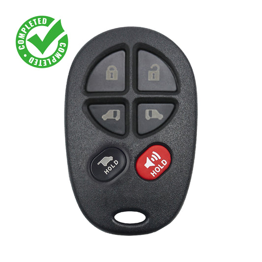 2004-2020 Toyota Sienna 6-Button Keyless Entry Fob for FCC# GQ43VT20T - 315 MHz