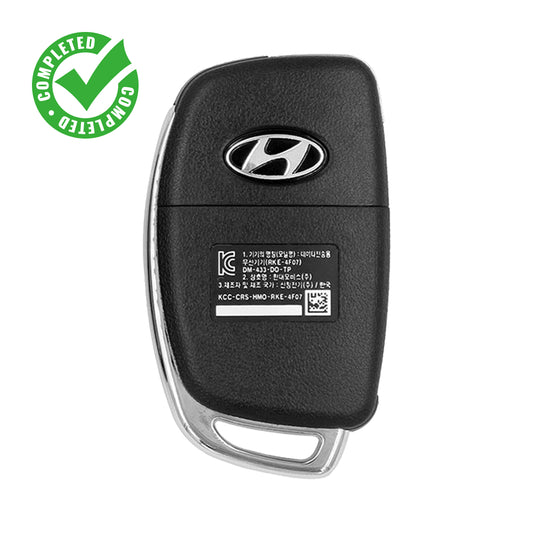 2017 Hyundai Sonata Flip Key Fob – 4 Buttons – FCC# TQ8-RKE-4F16 – 433 MHz