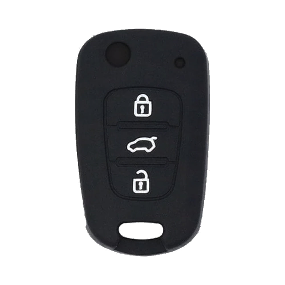 Hyundai Elantra Azera I20 I30 Flip Key Silicone Cover Case 3 Button