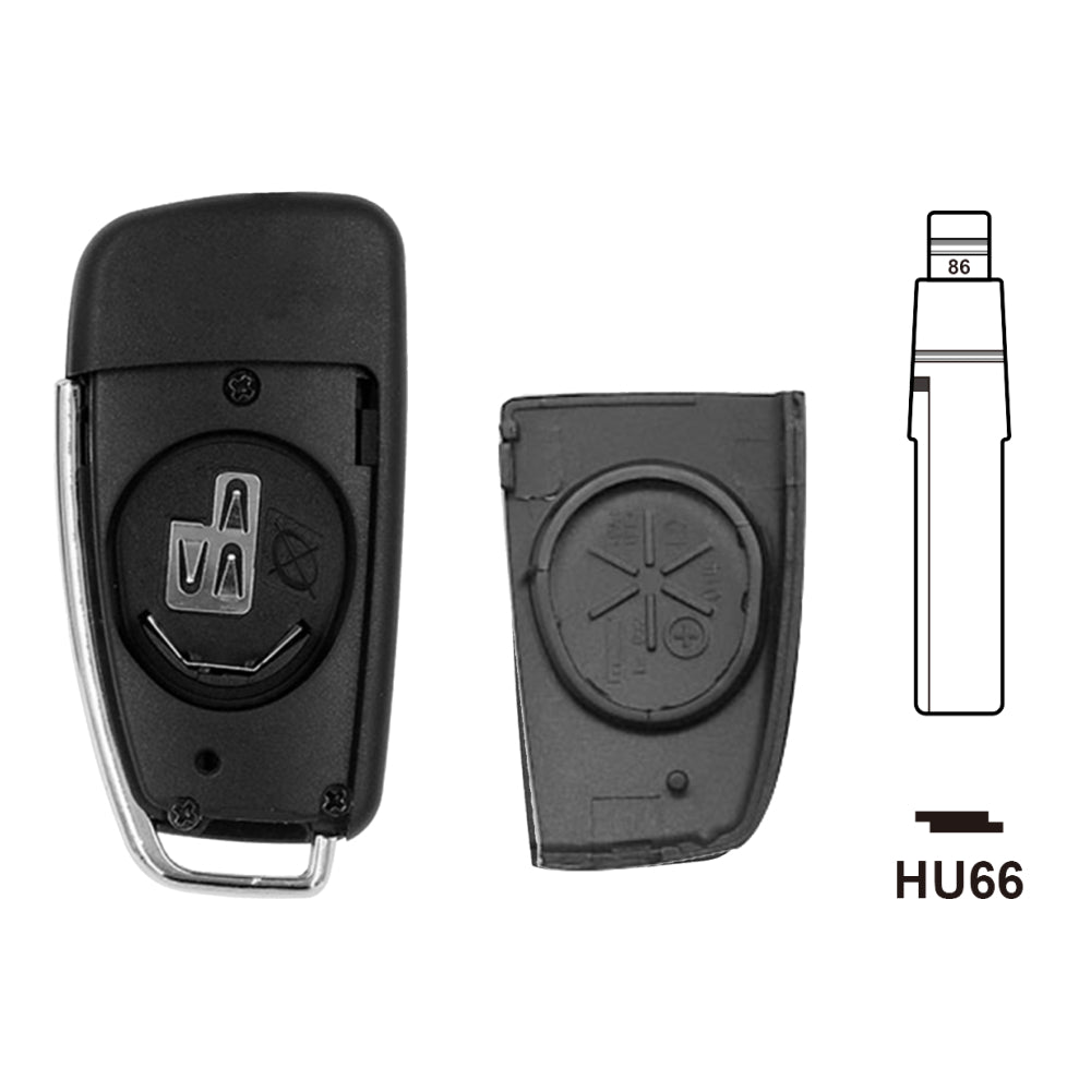 2006-2010 Audi 4-Button Flip Key Shell for NBG009272T