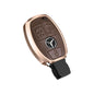 Premium Aluminum Alloy Leather Case For Mercedes-Benz Smart Key 3 Button