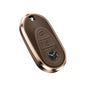 Premium Aluminum Alloy Leather Case For Mercedes-Benz Smart Key 3 Button