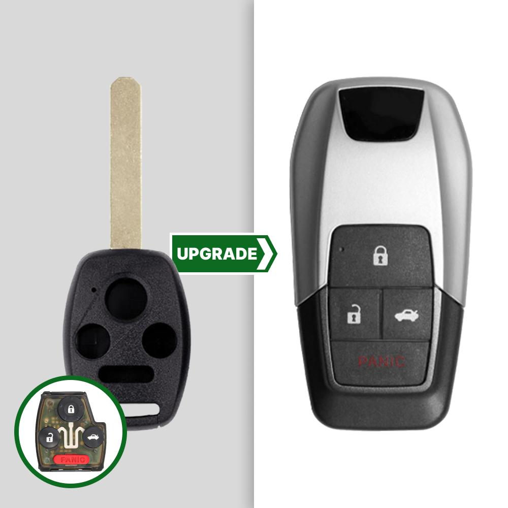 Modified Flip Key Color Shell for Honda Acura 4-Button Remote Head Key SHELL (HO01, MLBHLIK-1T, KR55WK49308, N5F-S0084A)