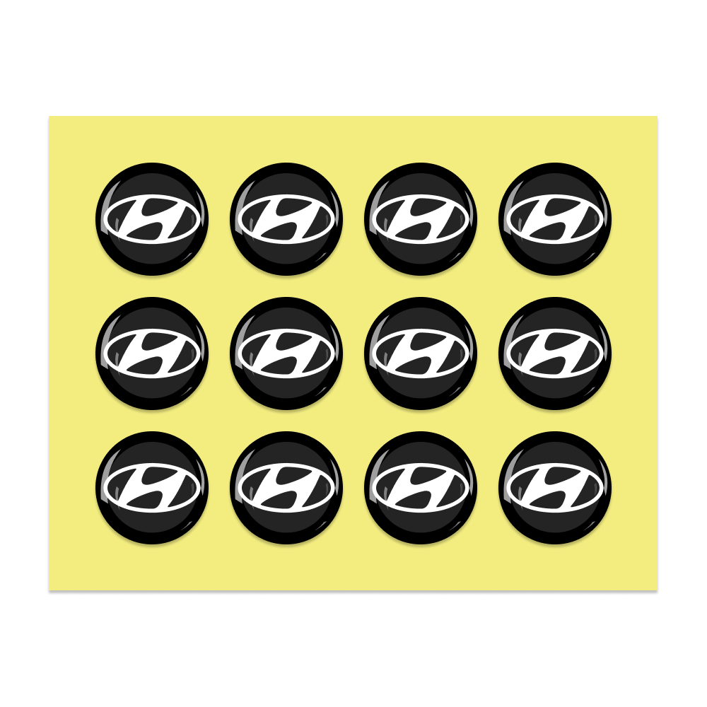 14MM Crystal Round Shape Car Brands Stickers (12 Pieces) for KEYDIY XHORSE Remote Car Key