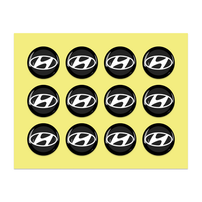 14MM Crystal Round Shape Car Brands Stickers (12 Pieces) for KEYDIY XHORSE Remote Car Key