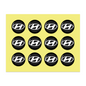 14MM Crystal Round Shape Car Brands Stickers (12 Pieces) for KEYDIY XHORSE Remote Car Key