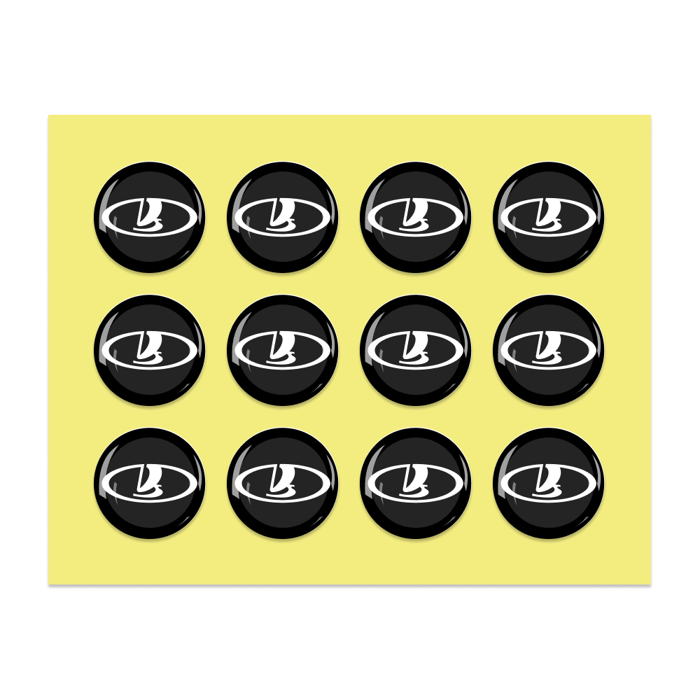 14MM Crystal Round Shape Car Brands Stickers (12 Pieces) for KEYDIY XHORSE Remote Car Key