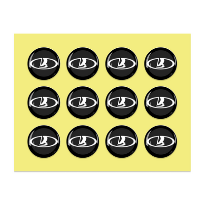 14MM Crystal Round Shape Car Brands Stickers (12 Pieces) for KEYDIY XHORSE Remote Car Key