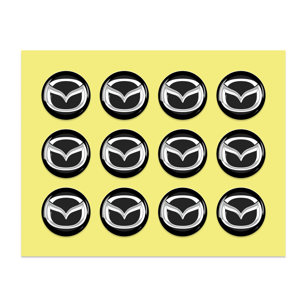 14MM Crystal Round Shape Car Brands Stickers (12 Pieces) for KEYDIY XHORSE Remote Car Key