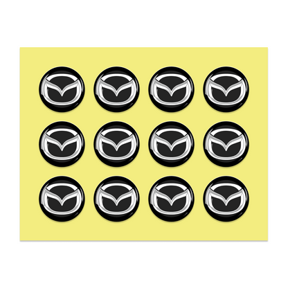 14MM Crystal Round Shape Car Brands Stickers (12 Pieces) for KEYDIY XHORSE Remote Car Key