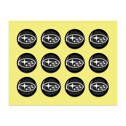 14MM Crystal Round Shape Car Brands Stickers (12 Pieces) for KEYDIY XHORSE Remote Car Key