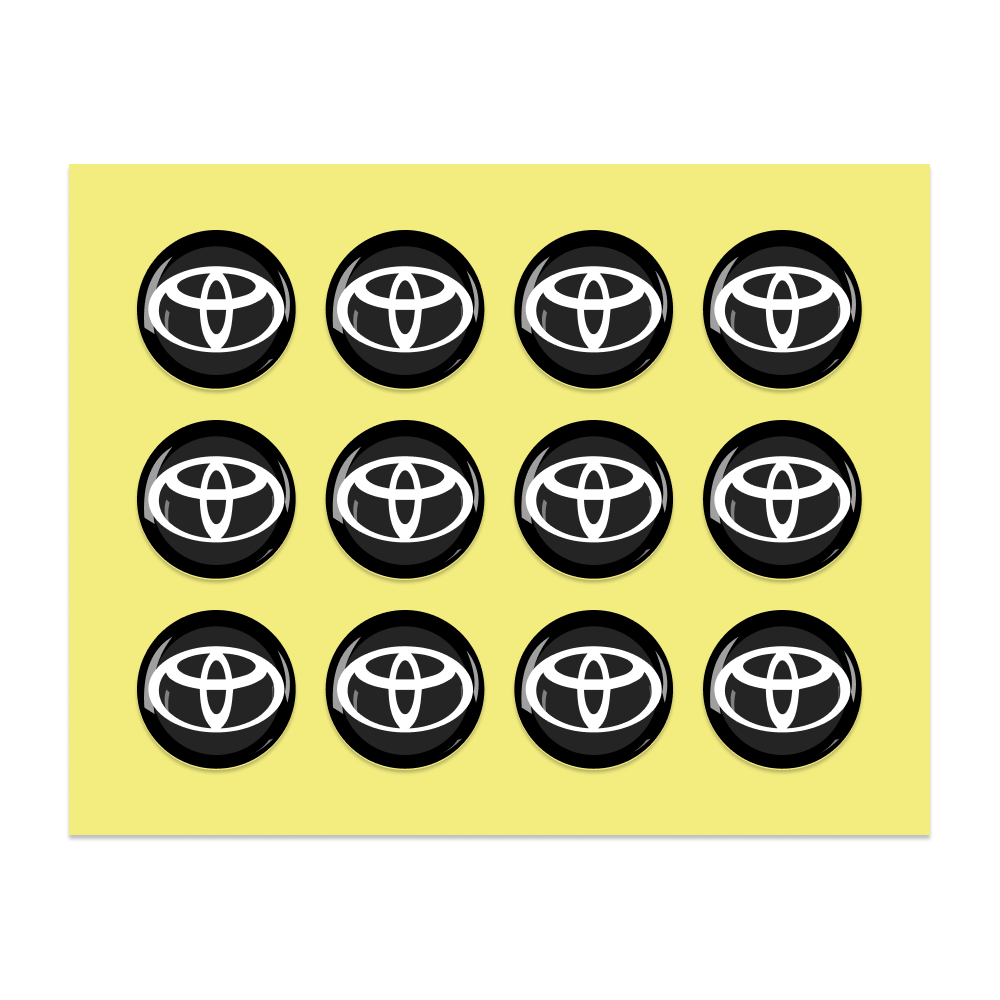 14MM Crystal Round Shape Car Brands Stickers (12 Pieces) for KEYDIY XHORSE Remote Car Key