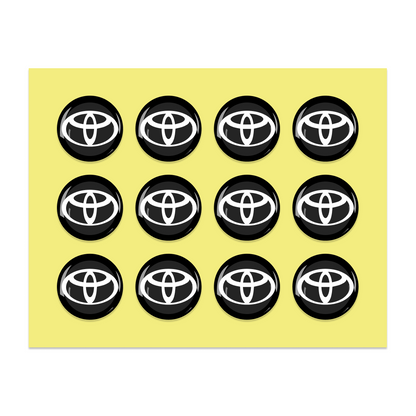 14MM Crystal Round Shape Car Brands Stickers (12 Pieces) for KEYDIY XHORSE Remote Car Key